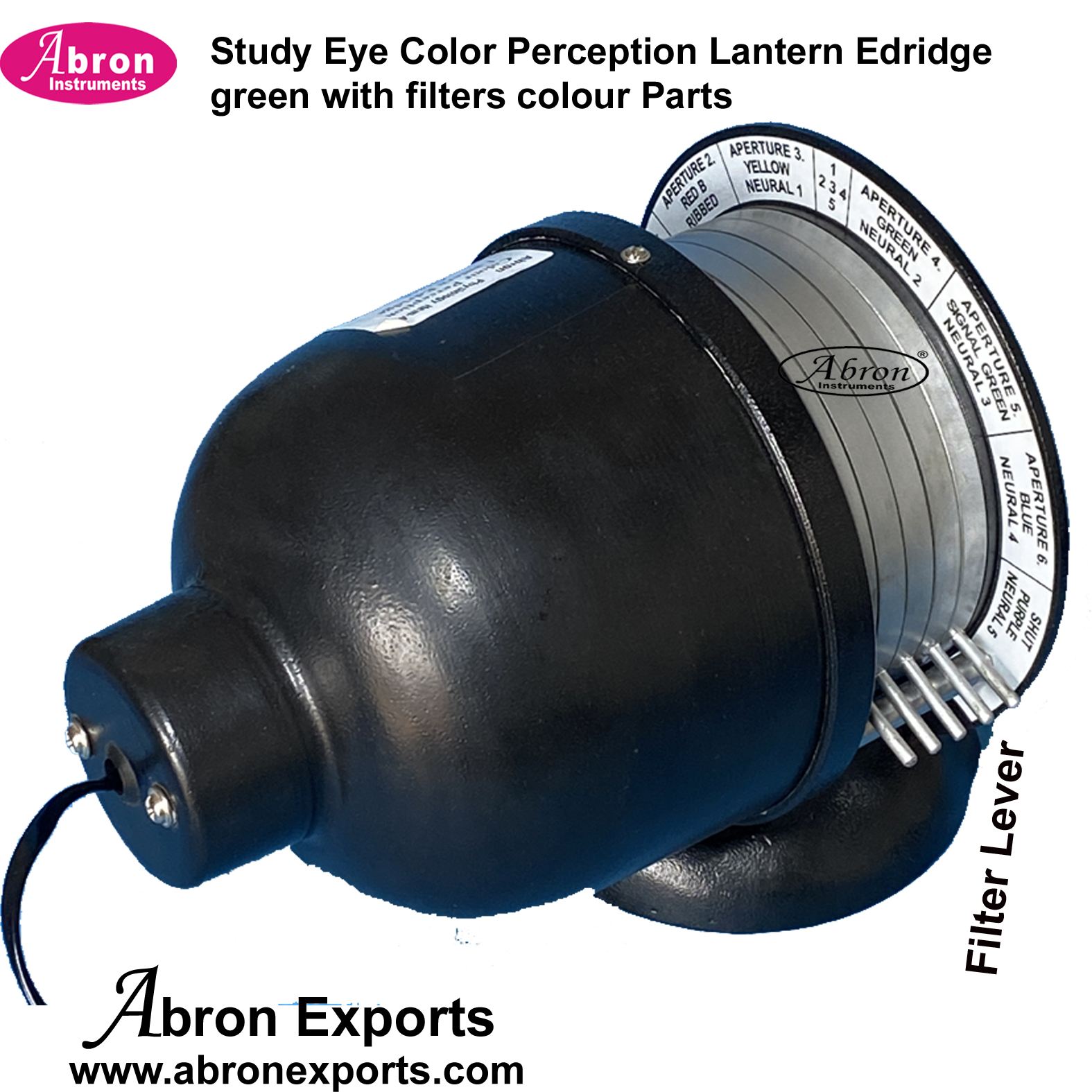 Study eye Color perception lantern Edridge green with filters colour parts demo medical college pharmacy Abron AMB-1536CP